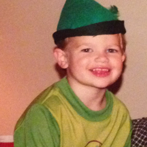 Child dressed up as peter pan