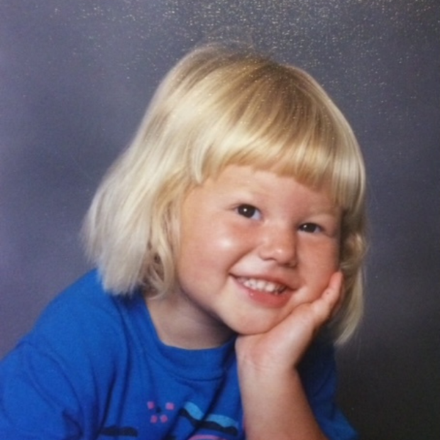 small girl with blonde hair